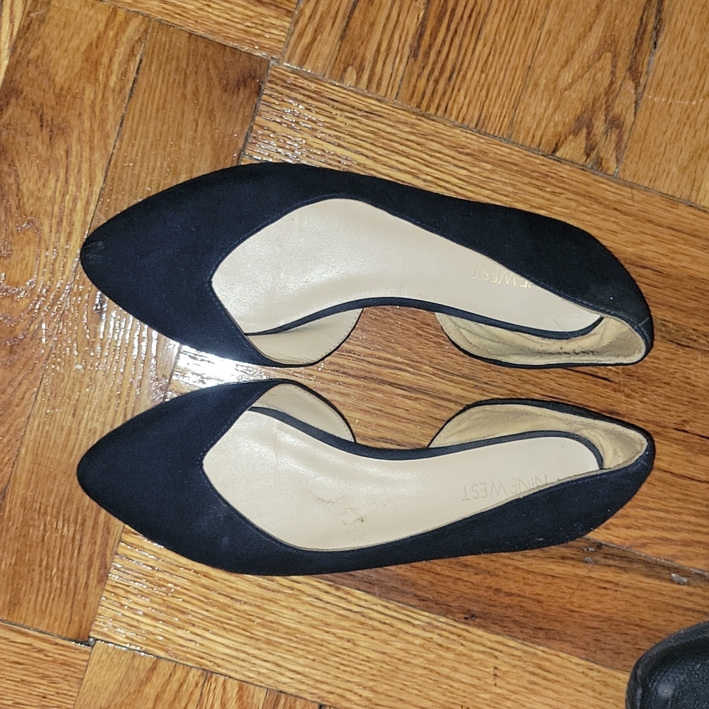 Navy nine west flats
